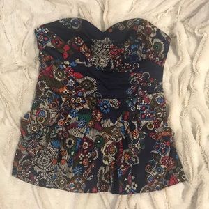 Anthropologie FEI corset tube top size 2